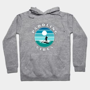 Paddling Vibes -retro- Paddle Boarder Hoodie